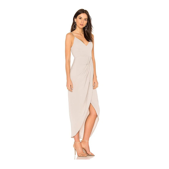 SHONA JOY Core Cocktail Draped Midi Dress Oyster 12 - Picture 11 of 13
